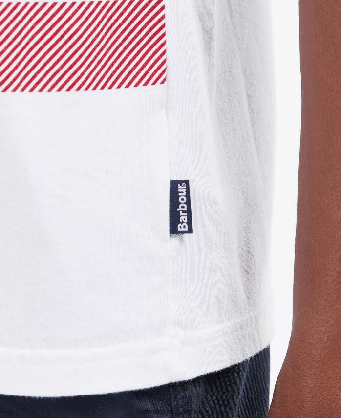 hvid norman t-shirt BR2BR2962 Mænd Barbour tøj