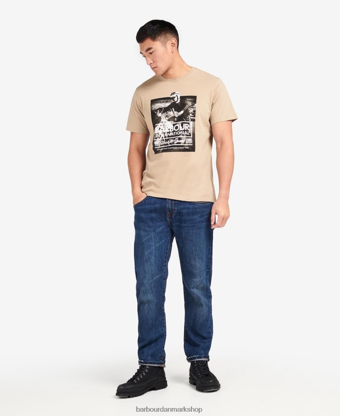 hviske hvid Morris grafisk t-shirt BR2BR2821 Mænd Barbour tøj