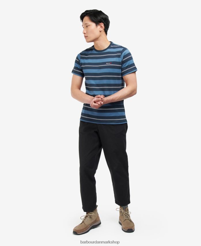 hviske hvid kendray stribet t-shirt BR2BR2819 Mænd Barbour tøj