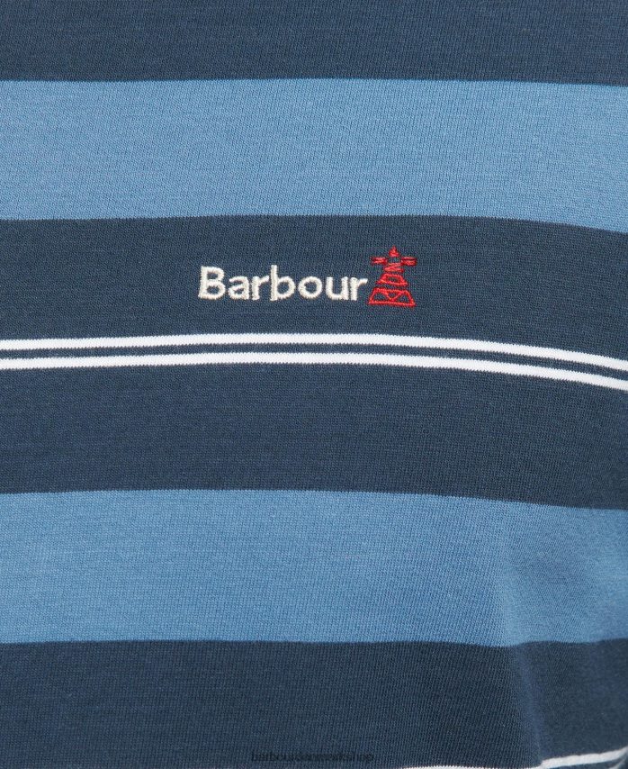 hviske hvid kendray stribet t-shirt BR2BR2819 Mænd Barbour tøj