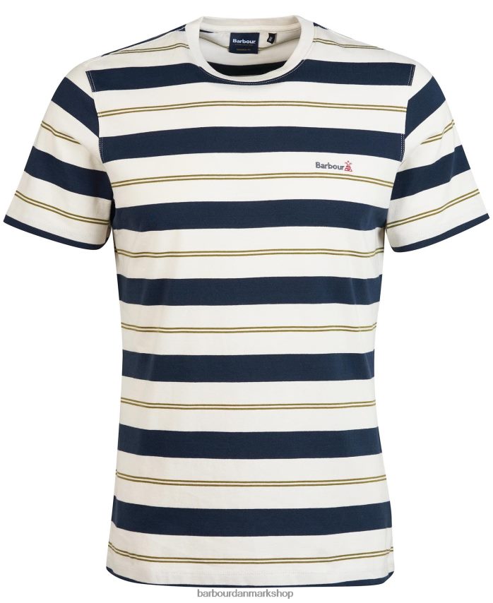 hviske hvid kendray stribet t-shirt BR2BR2860 Mænd Barbour tøj
