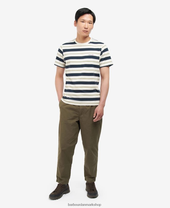 hviske hvid kendray stribet t-shirt BR2BR2860 Mænd Barbour tøj