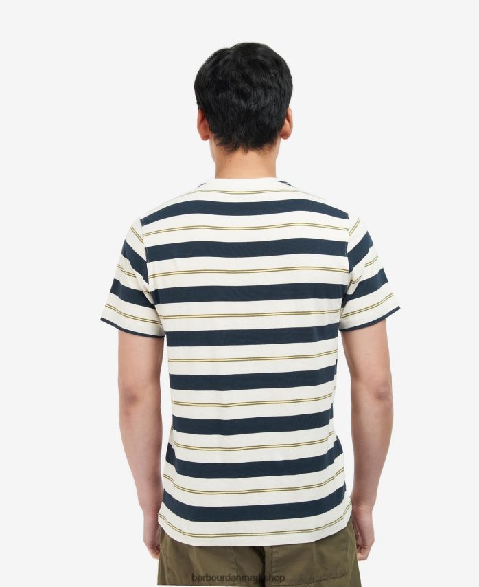 hviske hvid kendray stribet t-shirt BR2BR2860 Mænd Barbour tøj