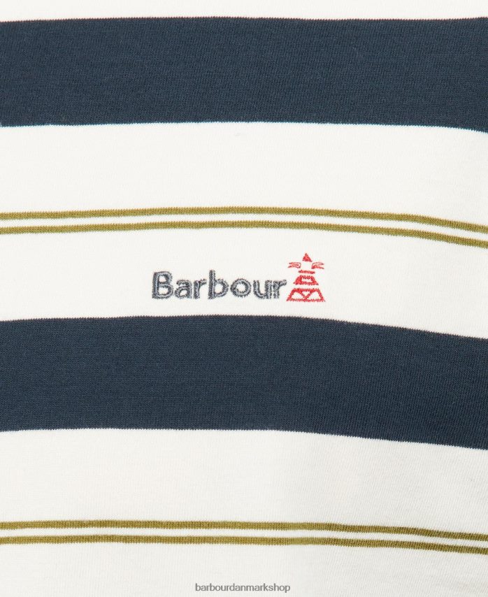 hviske hvid kendray stribet t-shirt BR2BR2860 Mænd Barbour tøj