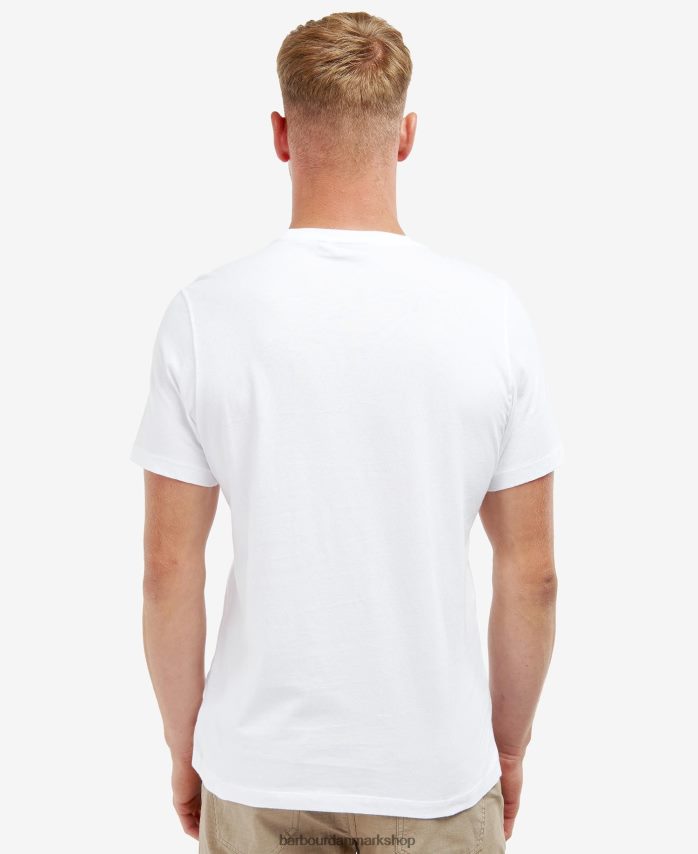 hviske hvid whitburn t-shirt BR2BR2976 Mænd Barbour tøj