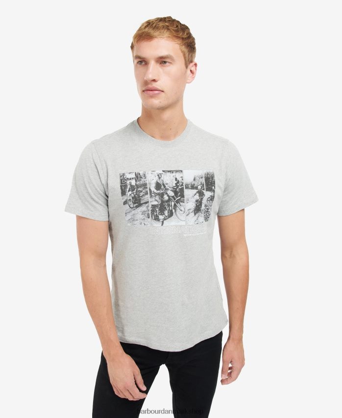 insignier blå arter t-shirt med grafisk tryk BR2BR2937 Mænd Barbour tøj