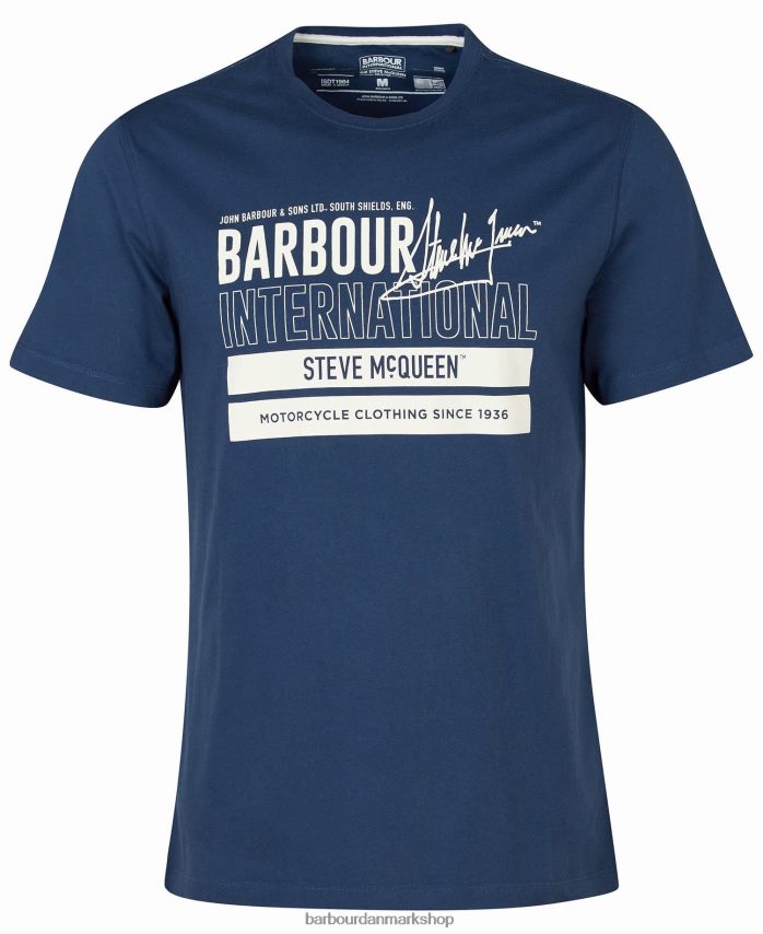 insignier blå barry grafisk t-shirt BR2BR2914 Mænd Barbour tøj