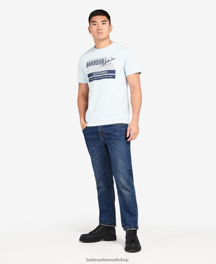 insignier blå barry grafisk t-shirt BR2BR2967 Mænd Barbour tøj