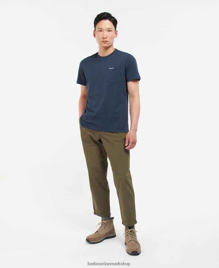klassisk flåde langdon lomme t-shirt BR2BR2918 Mænd Barbour tøj