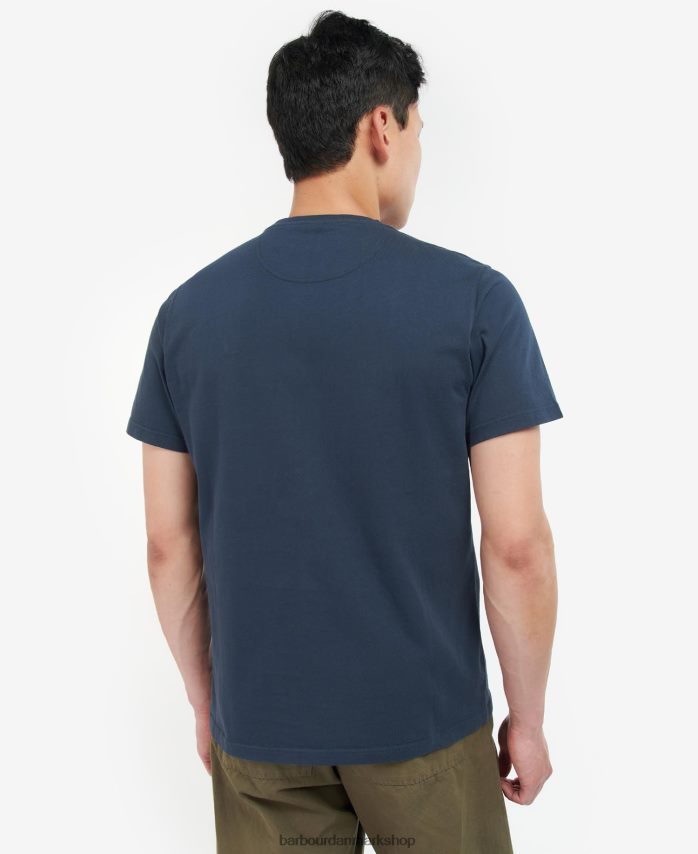 klassisk flåde langdon lomme t-shirt BR2BR2918 Mænd Barbour tøj