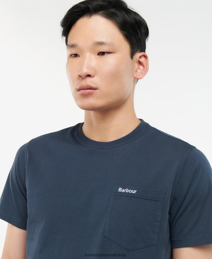 klassisk flåde langdon lomme t-shirt BR2BR2918 Mænd Barbour tøj