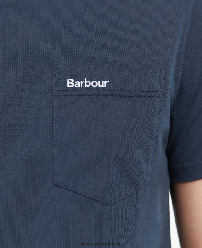 klassisk flåde langdon lomme t-shirt BR2BR2918 Mænd Barbour tøj