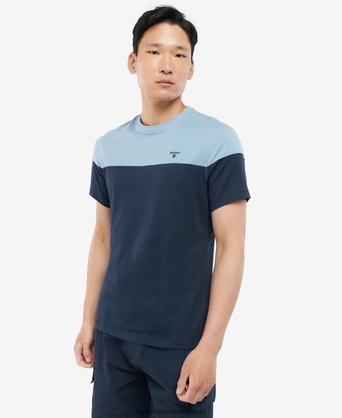 klassisk flåde owton t-shirt med paneler BR2BR2951 Mænd Barbour tøj