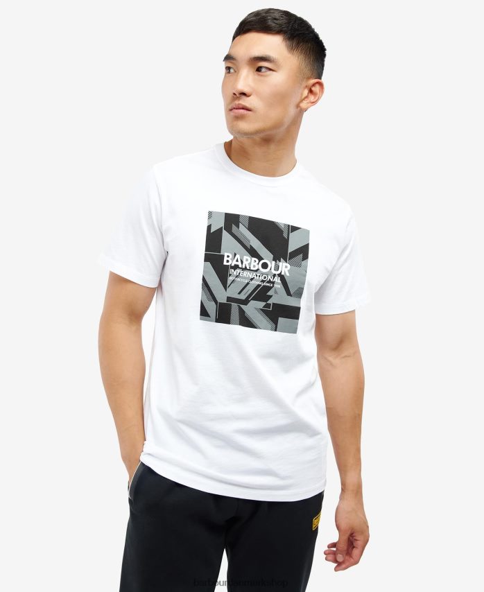 klassisk hvid darwen t-shirt BR2BR2902 Mænd Barbour tøj