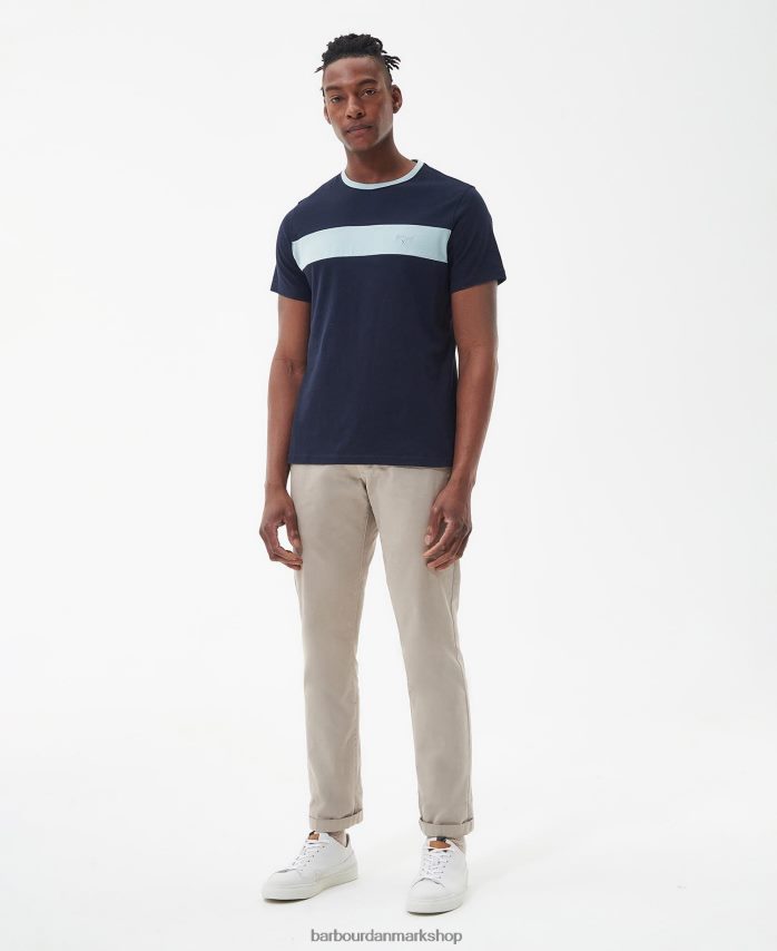 klassisk hvid steaford panel t-shirt BR2BR2763 Mænd Barbour tøj