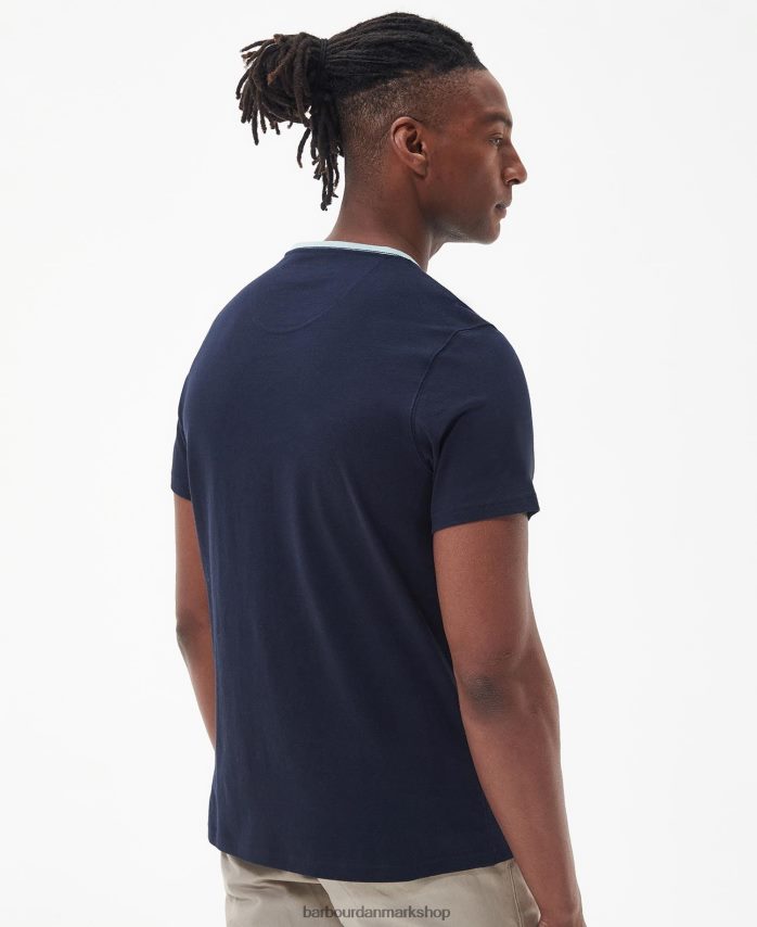 klassisk hvid steaford panel t-shirt BR2BR2763 Mænd Barbour tøj