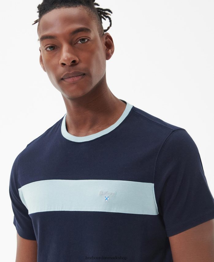 klassisk hvid steaford panel t-shirt BR2BR2763 Mænd Barbour tøj