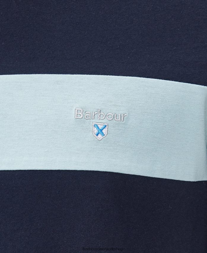 klassisk hvid steaford panel t-shirt BR2BR2763 Mænd Barbour tøj