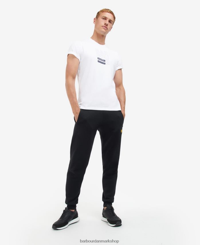 klassisk hvid terning t-shirt med grafisk tryk BR2BR2854 Mænd Barbour tøj