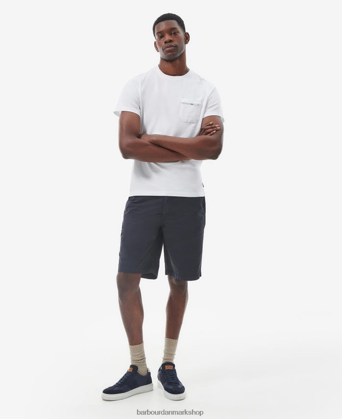klassisk hvid woodchurch t-shirt BR2BR2859 Mænd Barbour tøj