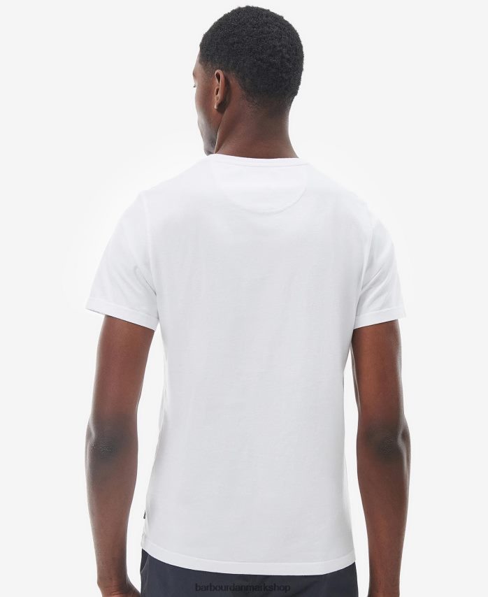 klassisk hvid woodchurch t-shirt BR2BR2859 Mænd Barbour tøj