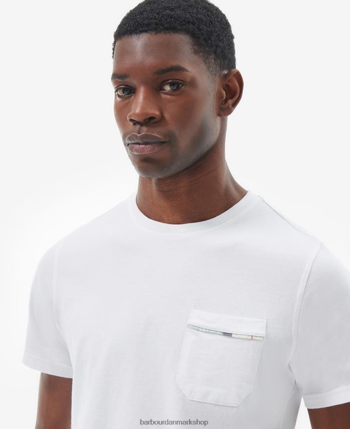 klassisk hvid woodchurch t-shirt BR2BR2859 Mænd Barbour tøj