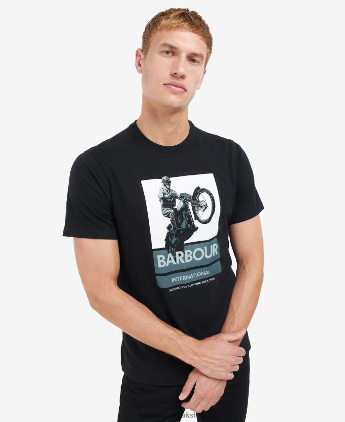 klassisk sort archie t-shirt med grafisk tryk BR2BR2893 Mænd Barbour tøj