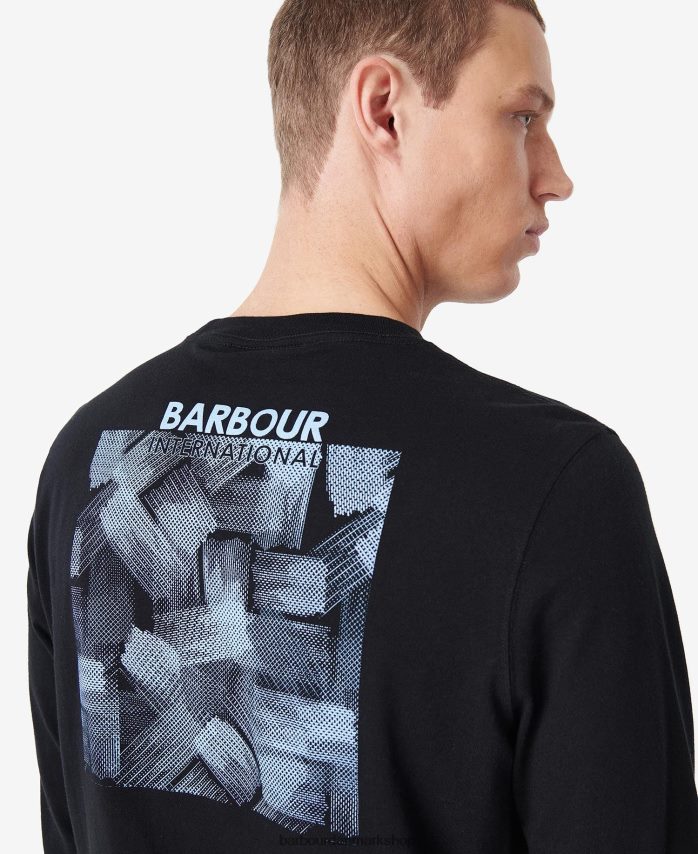 klassisk sort storm t-shirt BR2BR2851 Mænd Barbour tøj