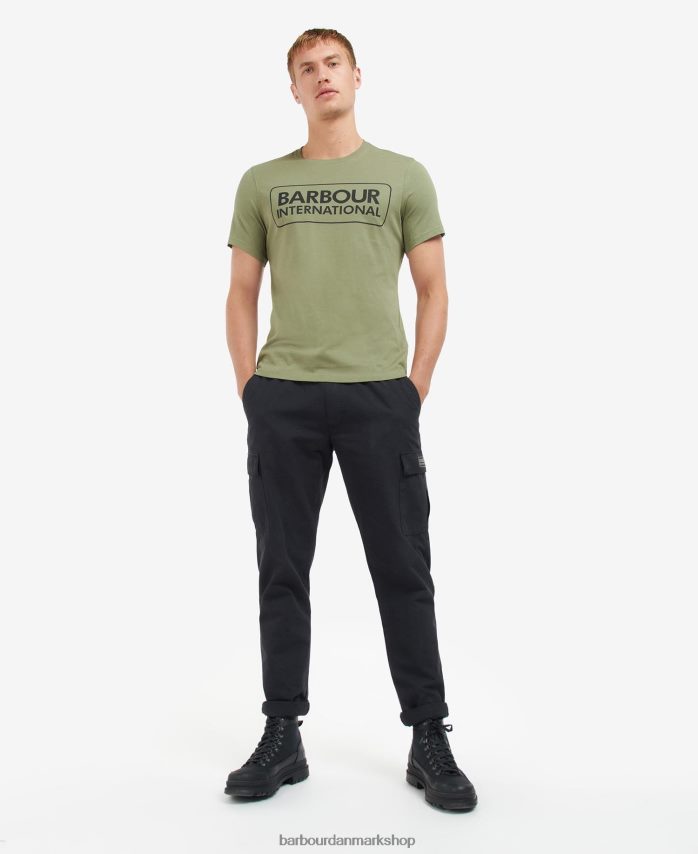 klassisk sort væsentlig t-shirt med stort logo BR2BR2802 Mænd Barbour tøj
