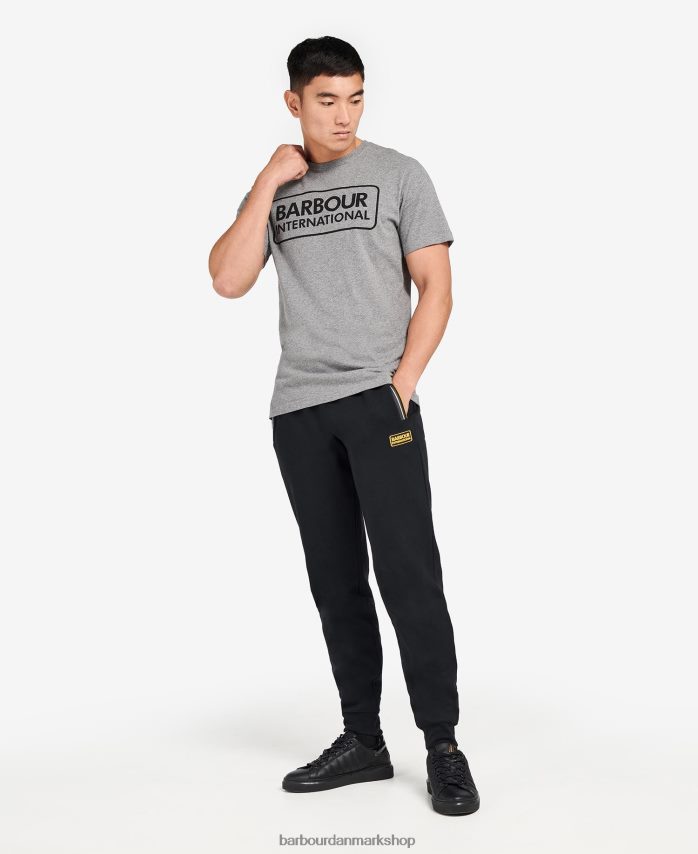 klassisk sort væsentlig t-shirt med stort logo BR2BR2909 Mænd Barbour tøj