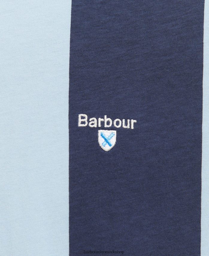 lyserødt salt osborne stribet t-shirt BR2BR2945 Mænd Barbour tøj