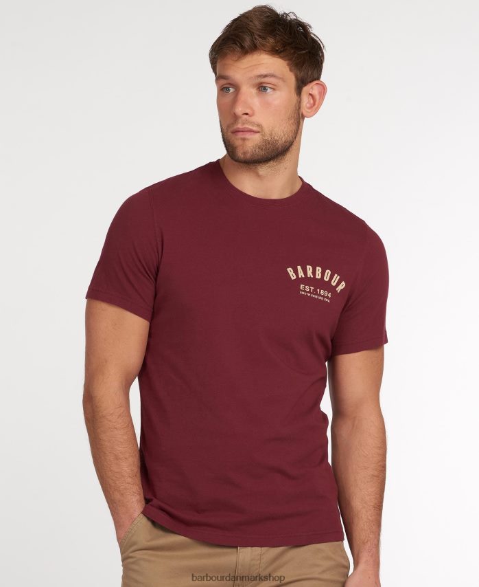 ny flåde preppy t-shirt BR2BR2767 Mænd Barbour tøj