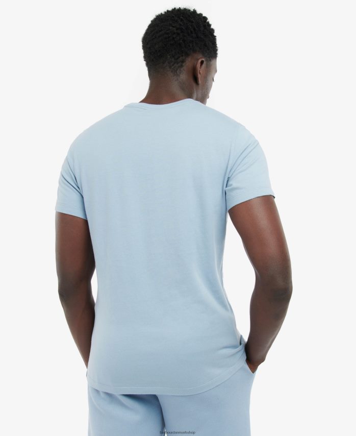 pudder blå bennet t-shirt BR2BR2907 Mænd Barbour tøj