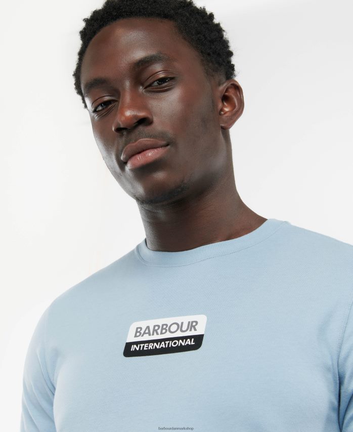 pudder blå bennet t-shirt BR2BR2907 Mænd Barbour tøj