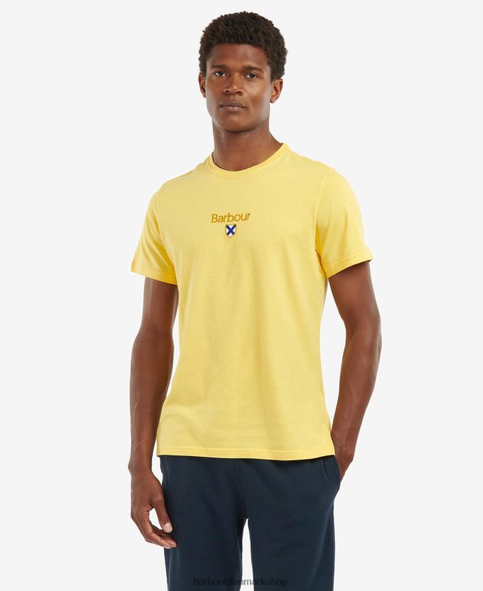 solbleget gul emblem t-shirt BR2BR2931 Mænd Barbour tøj