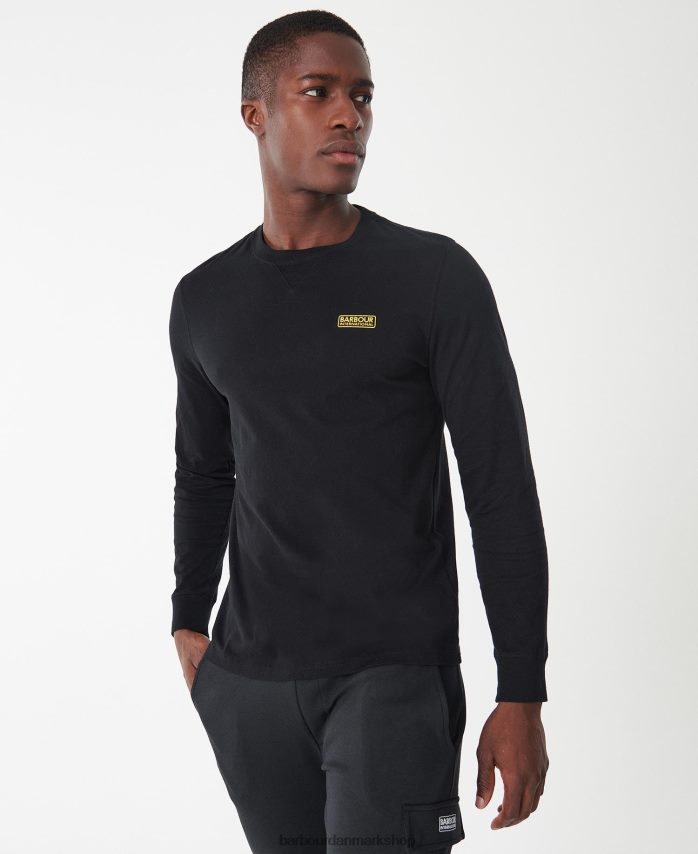 sort langærmet logo t-shirt BR2BR2898 Mænd Barbour tøj