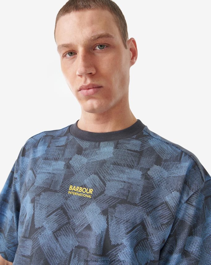 trækul maxwell oversized t-shirt BR2BR2875 Mænd Barbour tøj