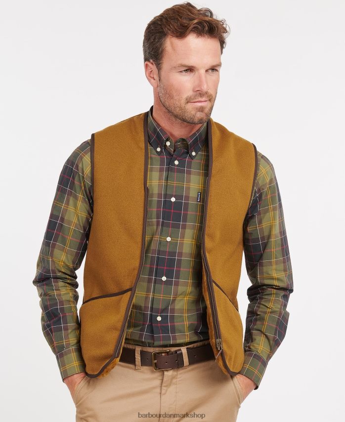 Brun varm luv vest/lynlås-for BR2BR22322 Mænd Barbour tøj
