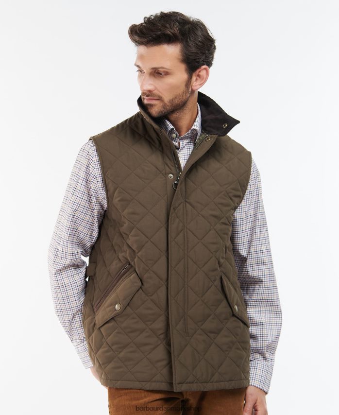 dk oliven skovler gilet BR2BR2228 Mænd Barbour tøj