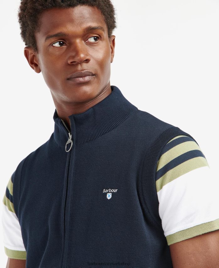 klassisk flåde dawdon strikket vest BR2BR2282 Mænd Barbour tøj