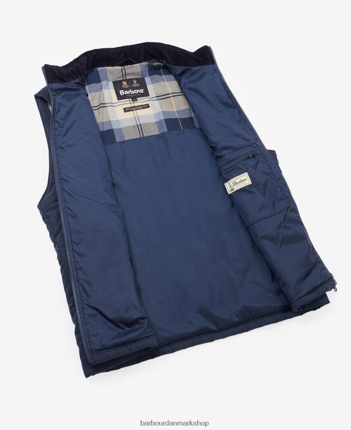 marine/flod birke tartan kurt vatteret vest BR2BR2246 Mænd Barbour tøj