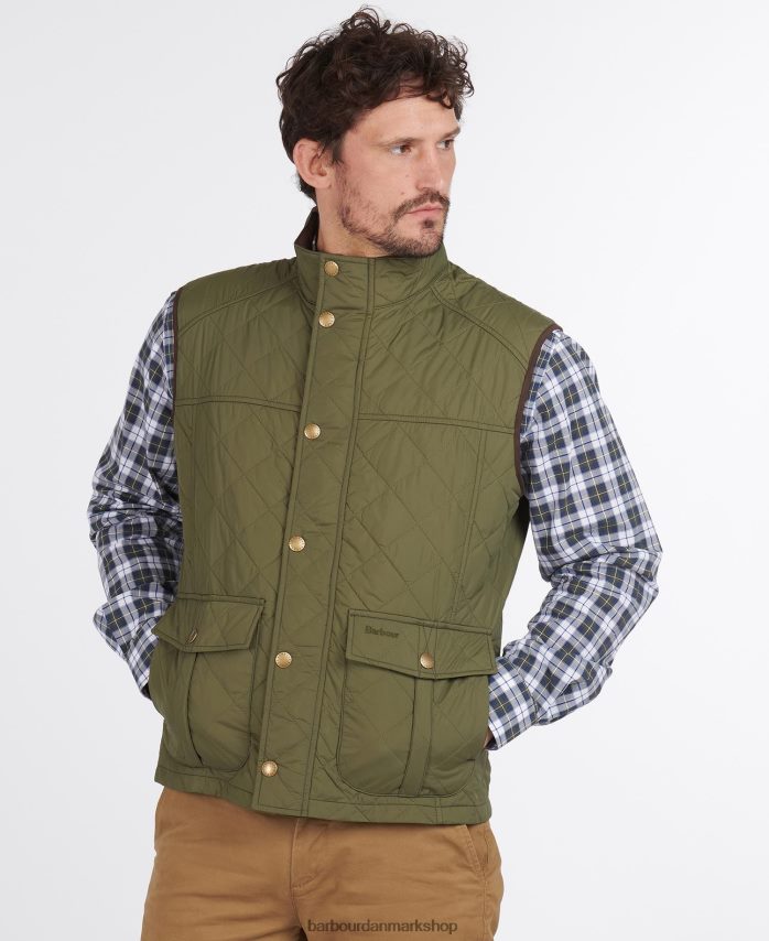 midt oliven opdagelsesrejsende gilet BR2BR2223 Mænd Barbour tøj