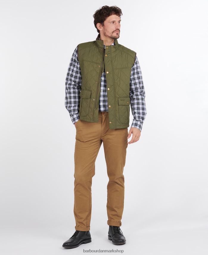 midt oliven opdagelsesrejsende gilet BR2BR2223 Mænd Barbour tøj