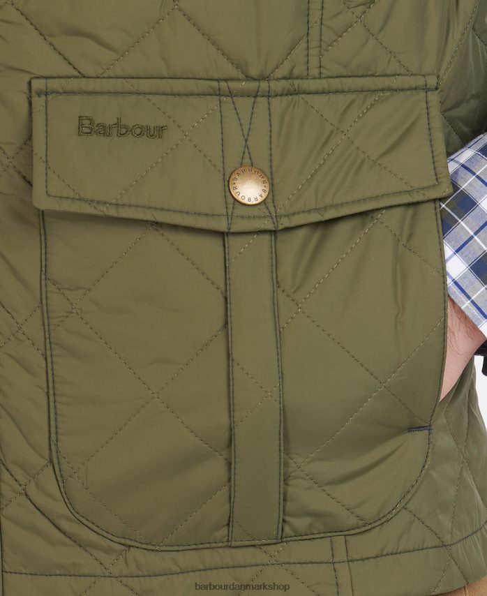 midt oliven opdagelsesrejsende gilet BR2BR2223 Mænd Barbour tøj
