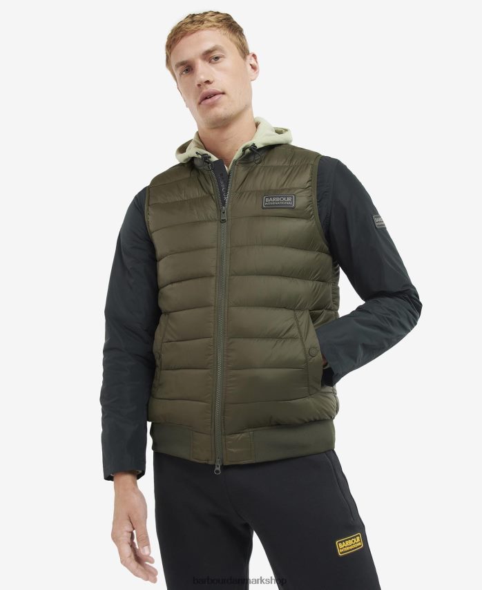 oliven elgin vatteret vest BR2BR2275 Mænd Barbour tøj