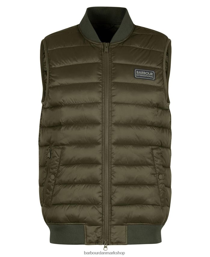 oliven elgin vatteret vest BR2BR2275 Mænd Barbour tøj