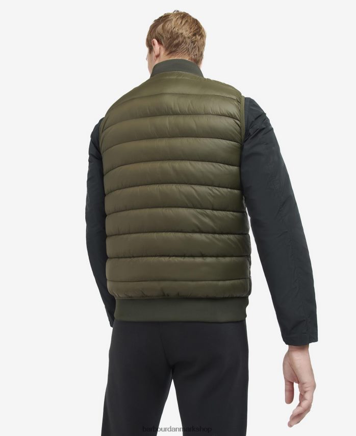 oliven elgin vatteret vest BR2BR2275 Mænd Barbour tøj