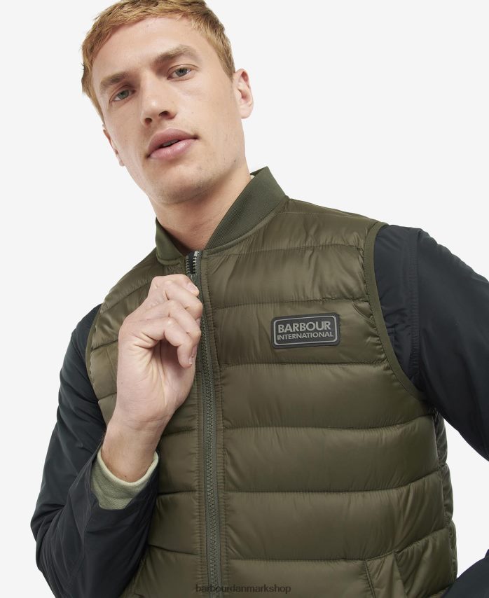oliven elgin vatteret vest BR2BR2275 Mænd Barbour tøj