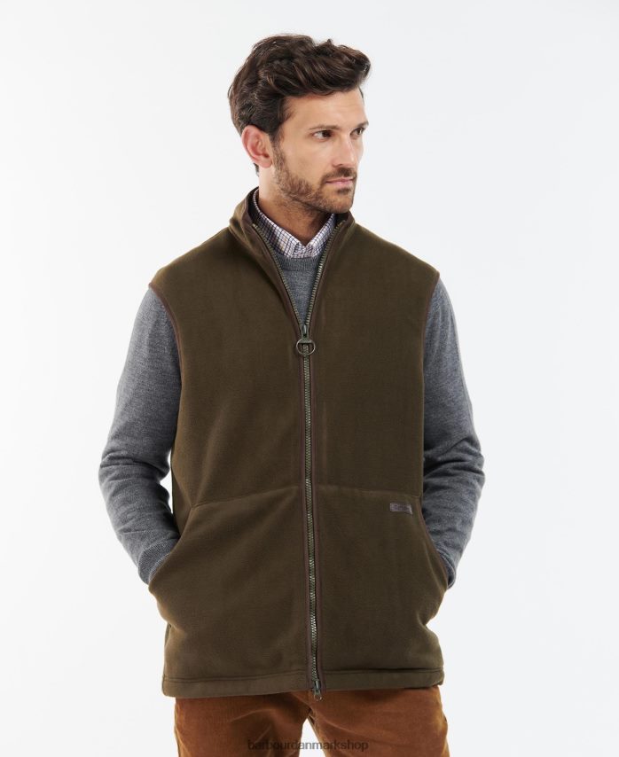 oliven oakmoor fleece vest BR2BR2240 Mænd Barbour tøj