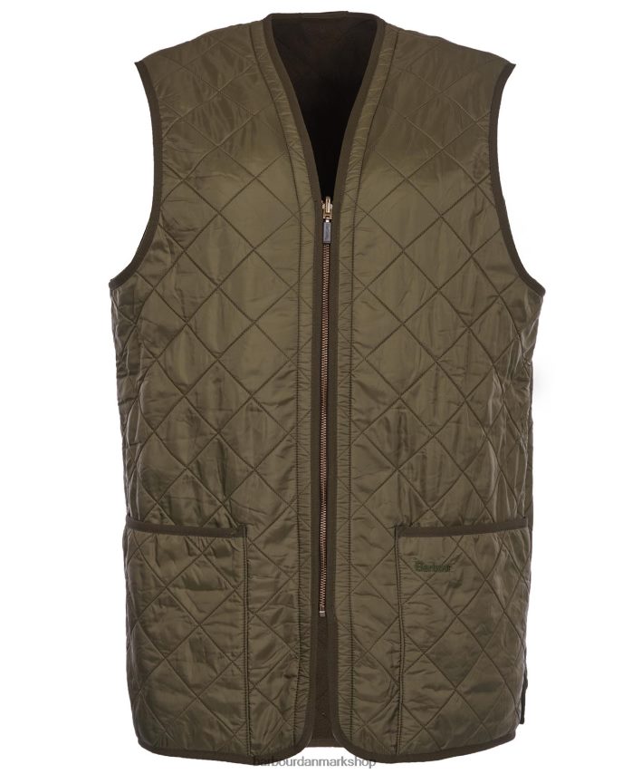 oliven polarquilt vest/foring med lynlås BR2BR22316 Mænd Barbour tøj